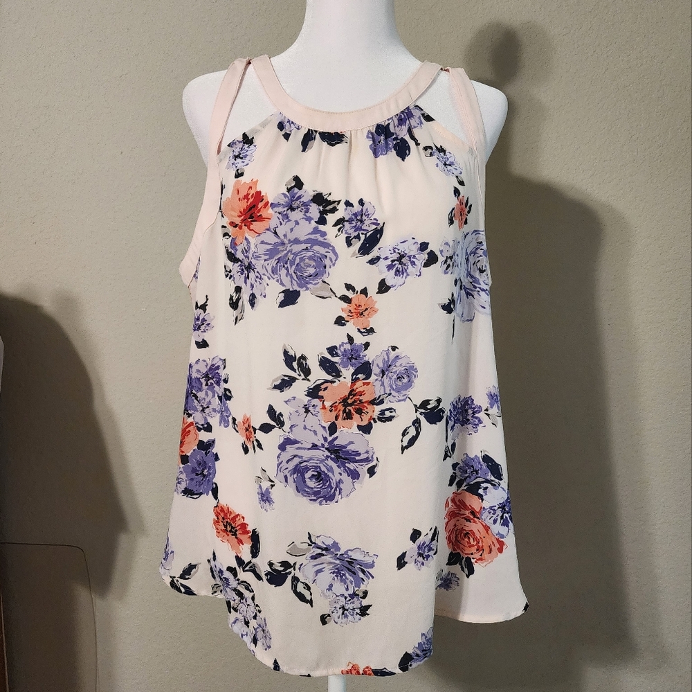 Candie's Women's Floral Dress Tank Top- XL
